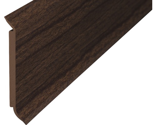 Prinz Kernsockelleiste Hartschaum Nussbaum 60x2500 mm Sockelleiste aus Holz