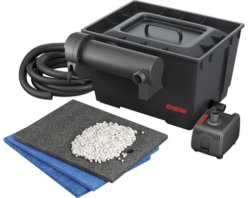 Eheim Teichfilter Set mit Pumpe, Filterschwämmen, Filtermaterial und Schlauch