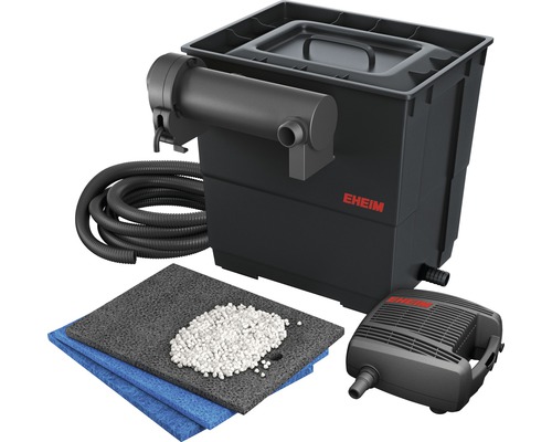 EHEIM Teichfilter mit Filterschwamm, Filtervlies, Filtermedium und Teichpumpe