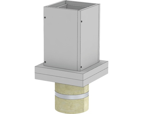 Fußelement Jeremias Furado F für Betondecke mit Kugelfang und Wandfutter EW Ø150mm Schornsteinaufsatz mit Wärmedämmung
