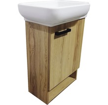 Waschtischunterschrank mit Waschbecken und einem Schrankfach aus Holz