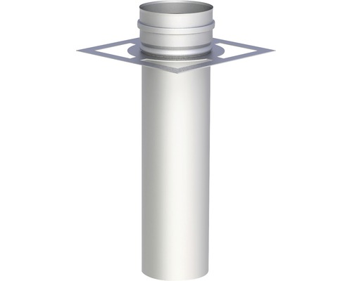 Zwischenstütze Jeremias Furado F lang Einbau vor Versatz o. 2. T o. R. EW Ø160mm Edelstahlrohr mit quadratischer Dachdurchführung für Kamin