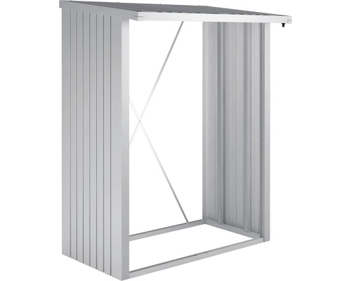 Kaminholzunterstand biohort WoodStock 150 157 x 102 x 199 cm silber-metallic