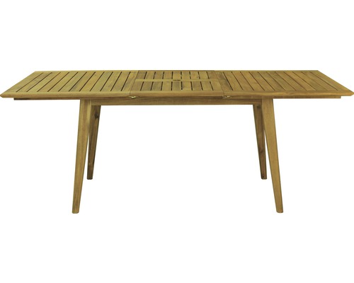 Ausziehbarer Gartentisch aus Holz mit Schlitzmuster