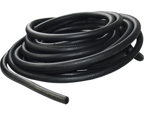 Schwarzer Gummischlauch, aufgerollt