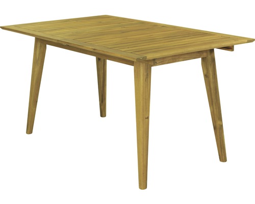 Rechteckiger Gartentisch aus Holz mit vier Beinen