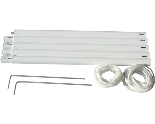 Zeltgestänge Set mit Spannleinen und Heringen