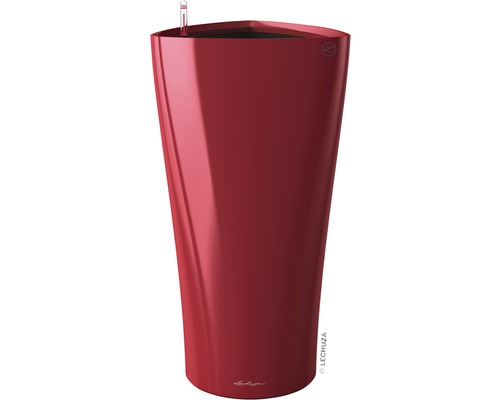 Pflanzvase Lechuza Delta Ø 30 cm H 56 cm rot inkl. Erdbewässerungsystem Pflanzeinsatz Substrat Wasserstandsanzeiger