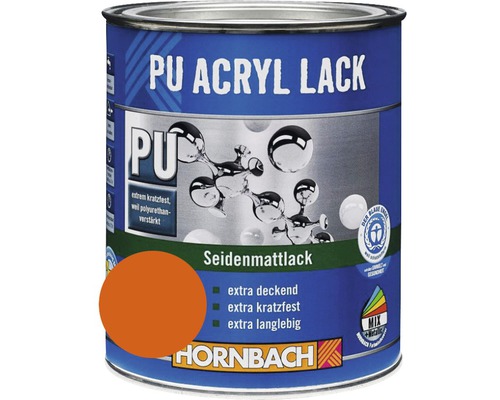 HORNBACH Buntlack PU Acryllack seidenmatt inesitorange 375 ml