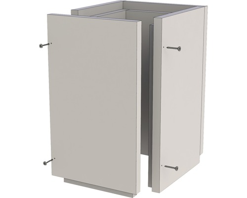 Montage eines Möbelstücks mit Schrauben