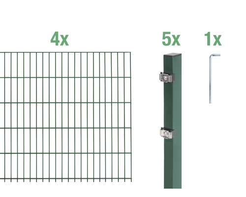 Doppelstabmatten-Set ALBERTS 6/5/6 800 x 120 cm grün