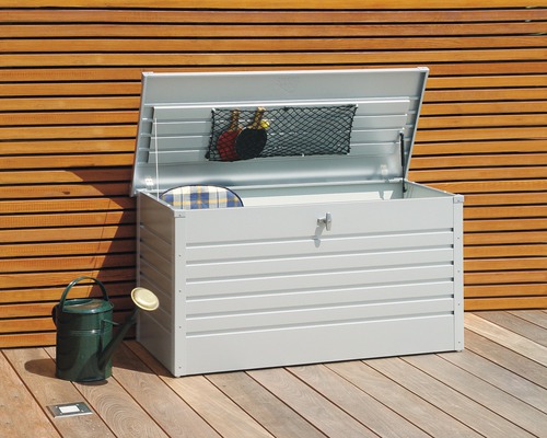 Auflagenbox biohort FreizeitBox 130, 134 x 62 x 71 cm, silbermetallic Auflagenbox biohort FreizeitBox 130, 134 x 62 x 71 cm, silbermetallic