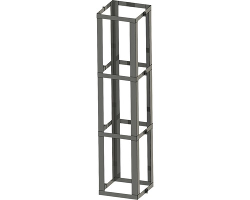 Statikset Jeremias Furado F 4m hoch Schacht mit Innenmaß 23x23cm Außenmaß 33x33cm Metallgerüst für den Bau
