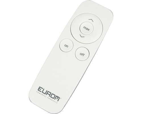 Eurom Fernbedienung mit Tasten für Ein, Aus und Maximalleistung