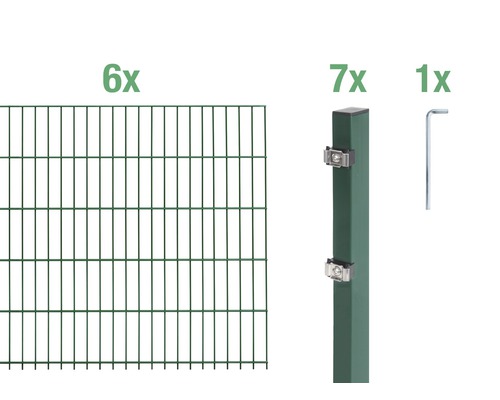 Doppelstabmatten-Set ALBERTS 6/5/6 1200 x 120 cm grün