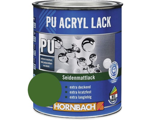 HORNBACH Buntlack PU Acryllack seidenmatt RAL 6002 laubgrün 375 ml