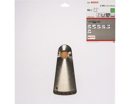 Bosch Kreissägeblatt Optiline Wood, 305 x 3,2 x 30 Millimeter
