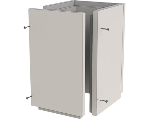 Montierter Badunterschrank mit Schrauben