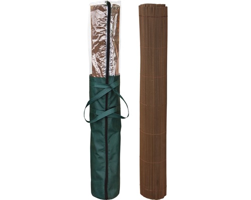 Rollbare braune Sichtschutzmatte mit Tragetasche