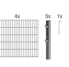 Doppelstabmatten-Set ALBERTS 6/5/6 800 x 80 cm anthrazit-thumb-0 Doppelstabmatten-Set ALBERTS 6/5/6 800 x 80 cm anthrazit-thumb-0