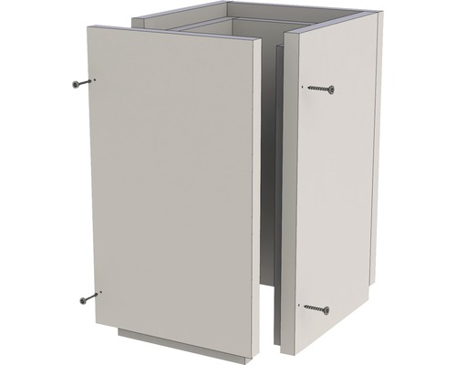 Unmontierter Küchenschrank mit Schrauben