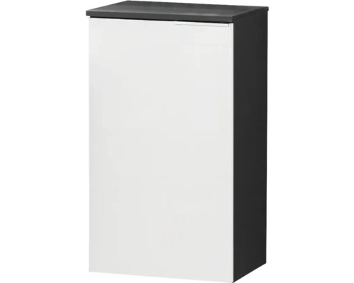Unterschrank Fackelmann Style links 70x40x32 cm links weiß/anthrazit Weißer Badunterschrank mit einer Tür