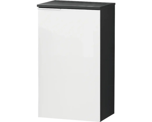 Unterschrank Fackelmann Style rechts 70x40x32 cm weiß/anthrazit Hänge-Waschbeckenunterschrank mit einer Tür