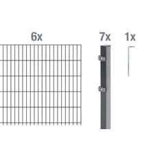 Doppelstabmatten-Set ALBERTS 6/5/6 1200 x 100 cm anthrazit-thumb-0 Doppelstabmatten-Set ALBERTS 6/5/6 1200 x 100 cm anthrazit-thumb-0