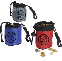 Drei Hundesnackbeutel mit Kordelzug und Karabinerhaken