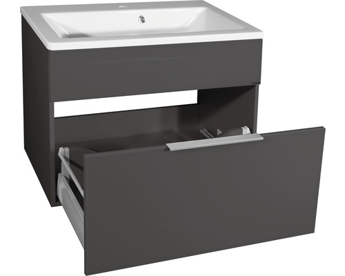 Waschbeckenunterschrank Fackelmann Style 59x79,5x49 cm ohne Waschbecken anthrazit