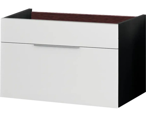 Waschbeckenunterschrank Fackelmann Style 59x80x49 cm ohne Waschbecken anthrazit/weiß