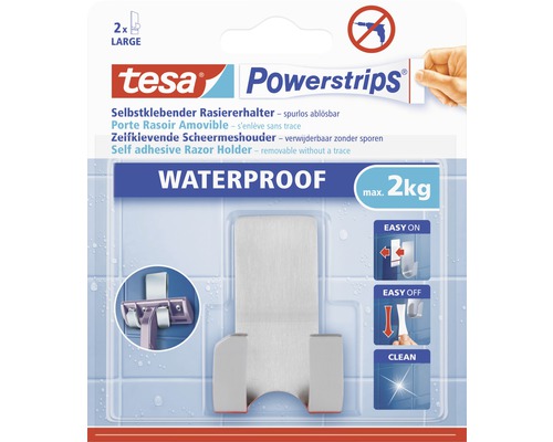Rasierhalter Tesa Waterproof Zoom 4,4x3,6 cm weiß matt