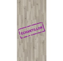 Musterstück eines hellen Laminatbodens in Holzoptik