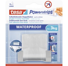 2 er-Haken Tesa Waterproof Zoom weiß matt-thumb-0