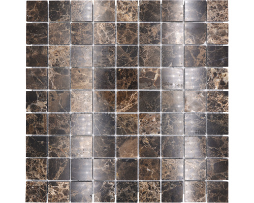 Natursteinmosaik Marmor MOS 32/2909 30,5x30,5 cm braun Mosaikfliese aus Marmor