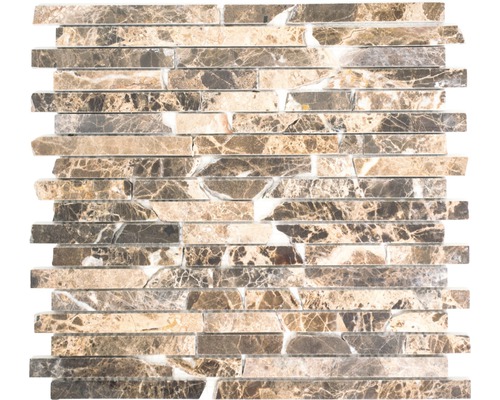 Natursteinmosaik Marmor MOS Brick 2909 30,5x32,2 cm braun