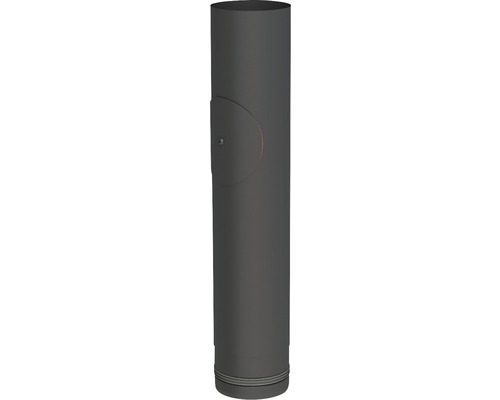 Pellet-Ofenrohr Jeremias Pellet-Line Ø 80 mm schwarz 0,5 m mit Tür Rauchrohr mit Inspektionsklappe