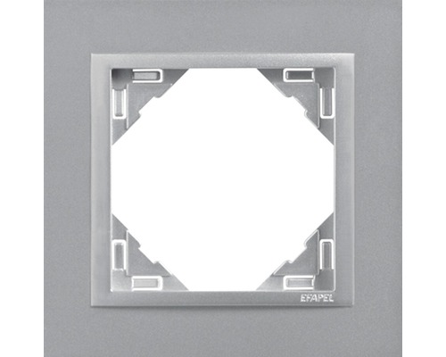 Abdeckrahmen 1-fach Logus aluminium EFApel Abdeckrahmen für Schalter