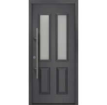 Haustür mit zwei Glaseinsätzen und Griffstange