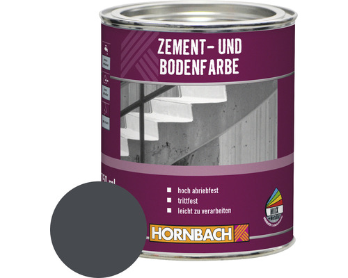 HORNBACH Zementfarbe Bodenfarbe RAL 7016 anthrazitgrau 750 ml