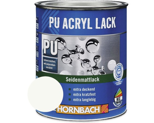 HORNBACH Buntlack PU Acryllack seidenmatt barytweiß 750 ml HORNBACH Buntlack PU Acryllack seidenmatt barytweiß 750 ml