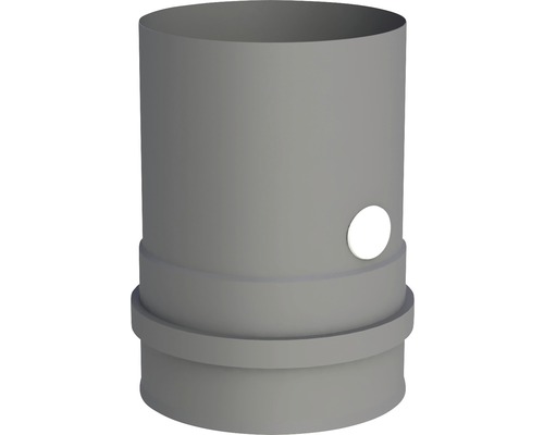Pellet-Ofenrohranschluss Jeremias Pellet-Line Ø 80 mm grau mit Muffe und Messstutzen Graues Kunststoffrohr mit seitlicher Öffnung