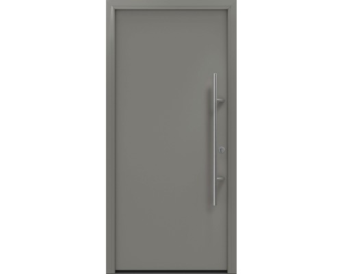 Haustür EcoStar ISOPRO Secur IPS 010 1100 x 2100 mm Rechts RAL 9007 graualuminium matt inkl. Beschlag-Set,Edelstahl Stangengriff,Sicherheitsprofilzylinder mit 5 Schlüsseln