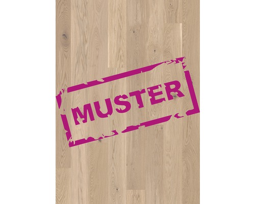 Handmuster zu SKANDOR Parkett Crystal Oak Eiche Landhausdiele 2190 x 162 x 12 mm Muster eines Holzfußbodens