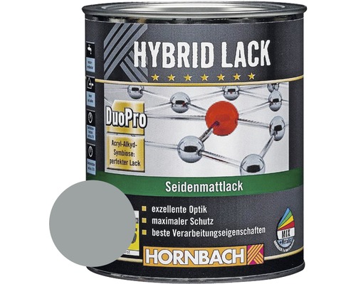 HORNBACH Buntlack Hybridlack Möbellack seidenmatt RAL 7001 silbergrau 750 ml