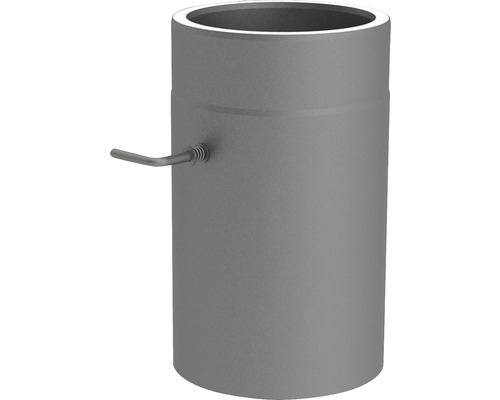 Rohrelement Jeremias Iso-Line 300mm m. Drosselklappe Ø150mm grau Graues Rauchrohr mit Zugklappe