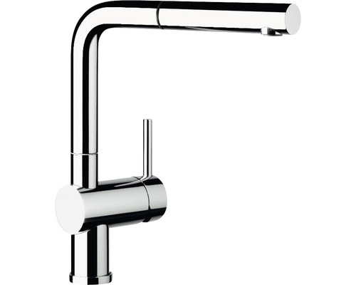 Niederdruck-Küchenarmatur Blanco Linus-S 512200 chrom mit herrausziehbarer Brause Küchenarmatur mit ausziehbarer Brause