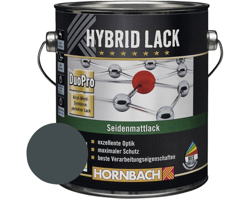 HORNBACH Buntlack Hybridlack Möbellack seidenmatt RAL 7016 anthrazit grau 2 l HORNBACH Buntlack Hybridlack Möbellack seidenmatt RAL 7016 anthrazit grau 2 l