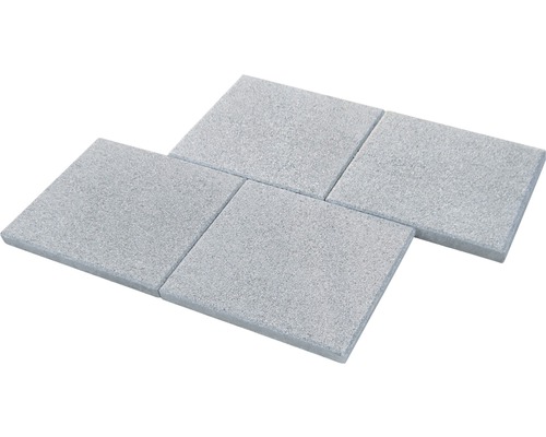 Beton Terrassenplatte Cassana quarz-grau 40 cm x 40 cm x 4 cm Graue Gehwegplatten aus Stein, quadratisch