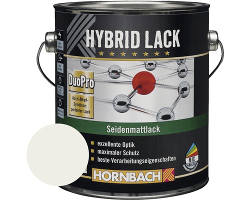 HORNBACH Buntlack Hybridlack Möbellack seidenmatt RAL 7035 lichtgrau 2 L Hybridlack im Farbeimer mit Farbmuster